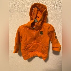 Carhartt 6 month orange baby half zip hoodie